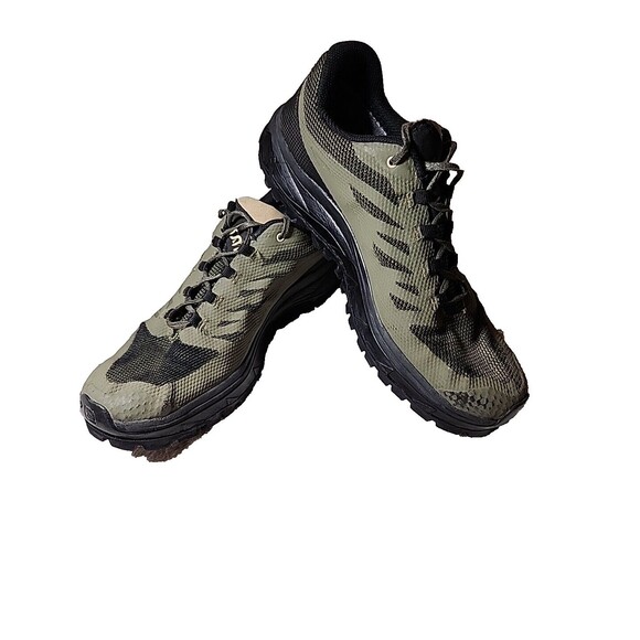 SALOMON Shoes Mens  11  Outline Goretex OrthoLite Burnt Olive 409968 Hiking Walk main image 8